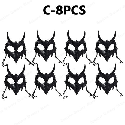 Halloween Half Face Mask Popular Dragon God Fierce Tiger Night Dog Man Wolf Costume Skull Performance Mask Mask Deadpool Terror