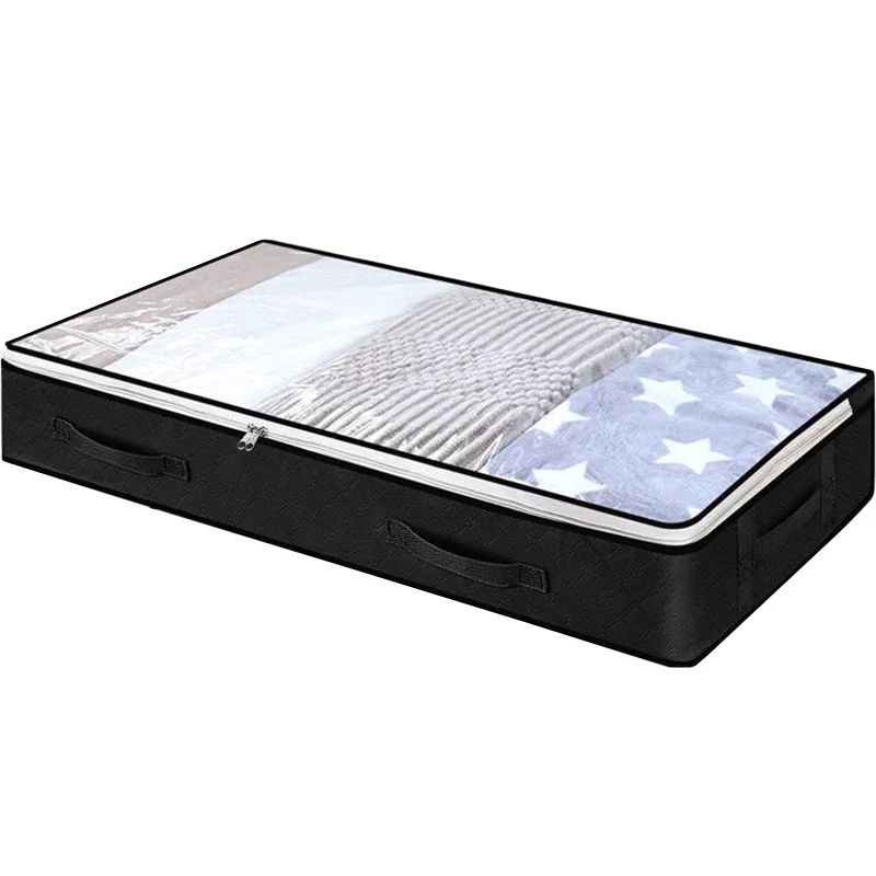 Under bed Storage Bag For Portable Foldable Quilt Bags Wardrobe Clothes Organizer Storage Box Dustproof Organizer Large Capacity