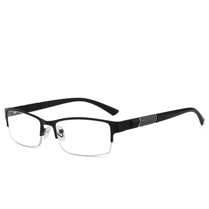 Óculos de Leitura Masculino Feminino de Alta Qualidade Meio Aro Dioptria Óculos de Grau Negócios Masculino Presbiopia Lentes De Leitura Mujer