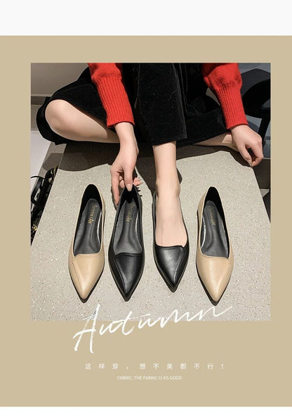 Women Fashion Pointed Toe Slip on Shoes Summer Woman Loafers Comfortable Ladies Yellow Boat Shoes Autumn Flats Zapatos Mujer