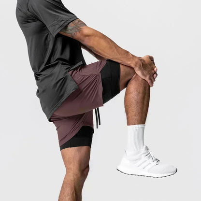 Shorts Masculino Dragon Ball Camada Dupla Son Goku Verão Anime Japonês Falso Duas Peças Esportivo Fitness Secagem Rápida