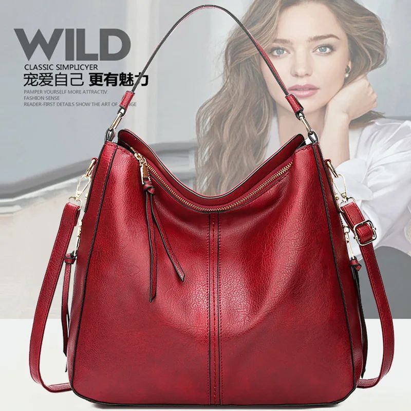 New women's handbag, single shoulder crossbody bag, PU women's tote bag, large capacity women's bag