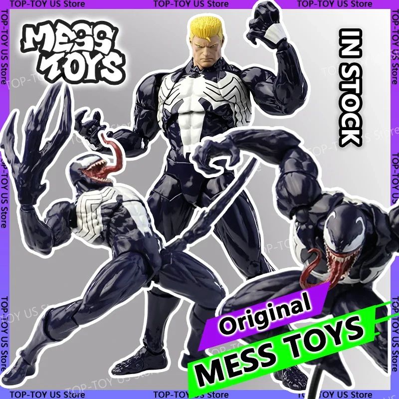 100% Original HOT Mess Toys Venom Lethal Protector Eddie Brock Black Spider-Man Action Figure Collectible Model Statue Toy Gift