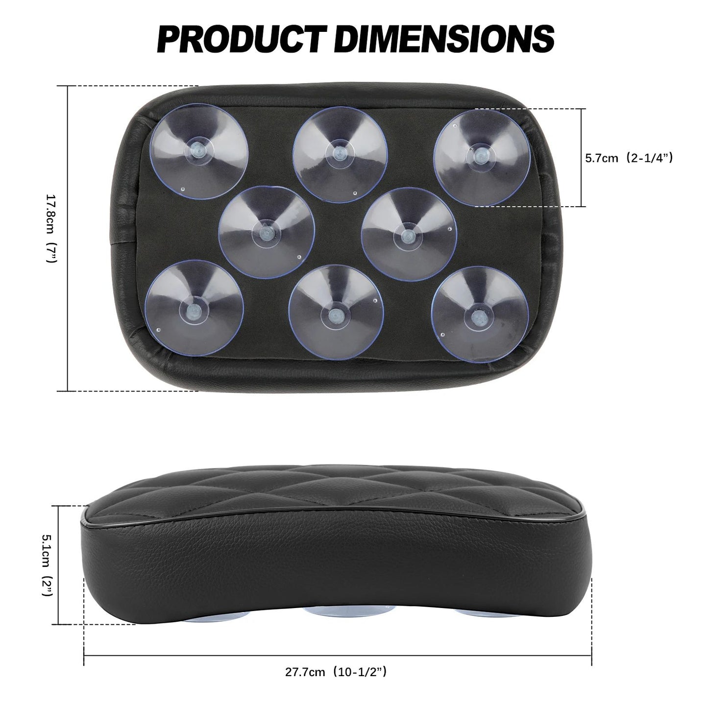 Assento Traseiro Para Passageiro de Moto Retangular Para Harley Dyna 883 Choppers Bobber 8 Ventosas