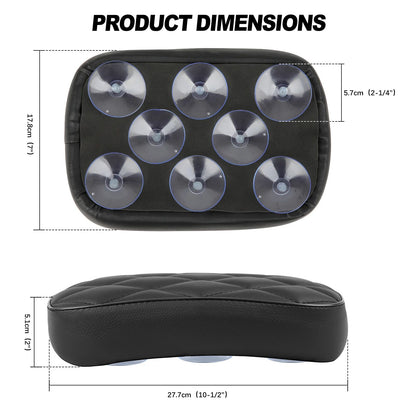 Assento Traseiro Para Passageiro de Moto Retangular Para Harley Dyna 883 Choppers Bobber 8 Ventosas