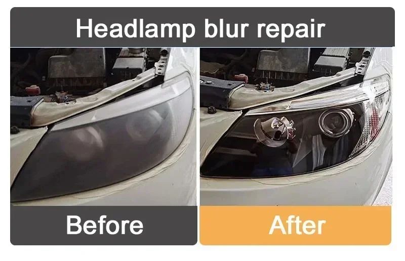 Spray Restaurador de Faróis para Carro Revestimento Anti-Oxidação Agente Polidor de Lâmpadas de Carro Restauração de Arranhões Limpeza de Sujeira
