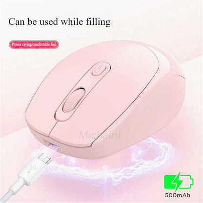 MINGCVIL Wireless Mouse RGB Rechargeable Bluetooth Mice Wireless Computer Ergonomic Gaming Mouse for Laptop PC adjustable DPI