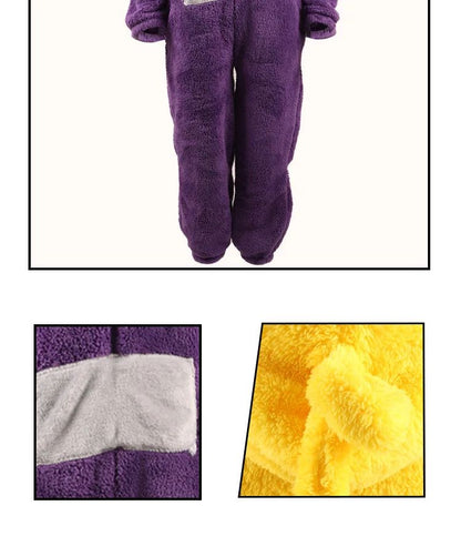 Adorable Baby Antenna Winter Pajamas Adult Children Boys Girls Cartoon Home Clothes Overalls Sleepwear for Teenage Girls