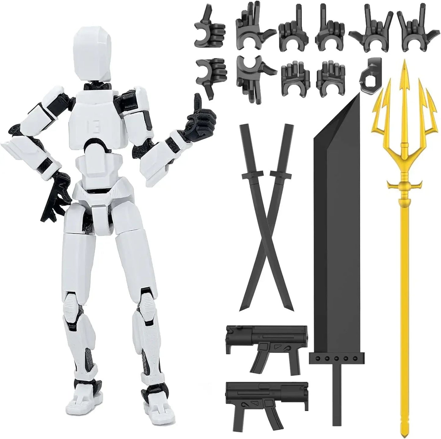 3D Printed Movable Shapeshift Robot Action Figuras 3rd Generation Lucky 13 Figure Toys Dummy DIY Mannequin Decompression Toys