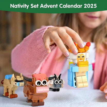 DIY Christmas Advent Calendar Gift Box Nativity Jesus Bricks Toys 24days Countdown Advent Calendars Christmas Home Decoration