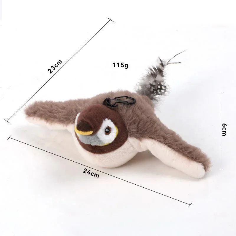 Hot Cat Brinquedos Interativos Pássaro Elétrico de Catnip (com Catnip) Cães Gatos Brinquedo de Pelúcia Ranger Ativado por Toque Pet Recarregável via USB