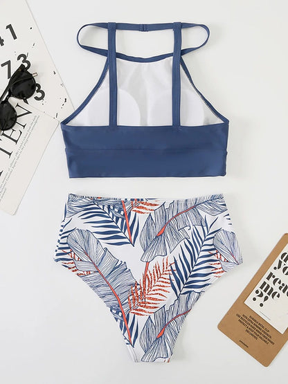 High Waist Bikini 2025 Swimsuit Woman High Neck Swimwear Female 2 Pieces Swimming for Women Bathing Suit Bikinis Sets Beach Wear