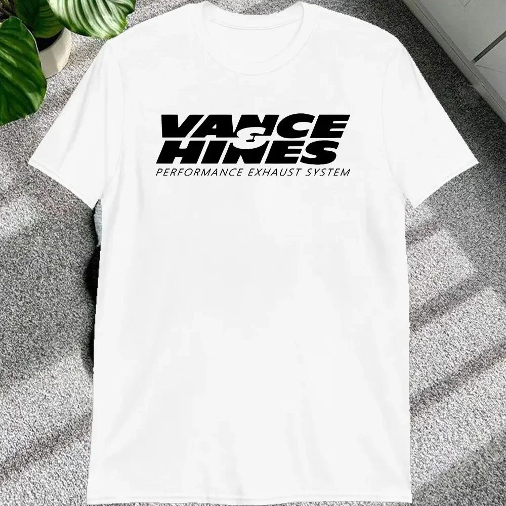 VANCE HINES Printed Fashion Man T-SHIRT Inspired Motorcycle Racing Exhaust Systems Male T Shirt Casual Loose Harajuku Soft Tee 1