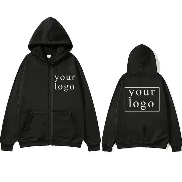 Chain Hooded Cardigan Unisex Custom Logo Y2K Goth Fashion Open Front Jacket For Men And Women