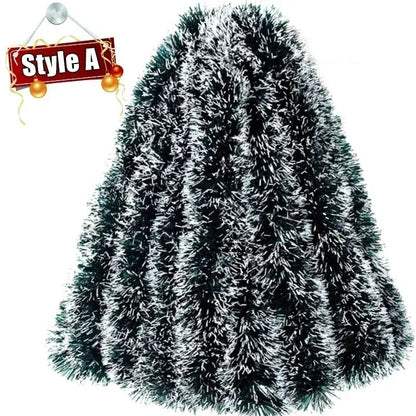 Christmas Green Cane Ribbons Party Garland DIY Xmas Tree Ornaments Green Cane Ribbons Wreath Hanging Pendent Home Decoration