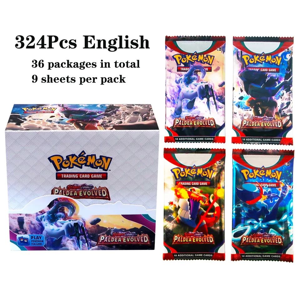 324 pçs/caixa Pokémon TCG: Sol e Lua, Escuridão Incendiada, 36 Pacotes, Caixa de Booster, Jogo de Cartas Pokémon, Brinquedos Colecionáveis, Jogo de Tabuleiro Prismático