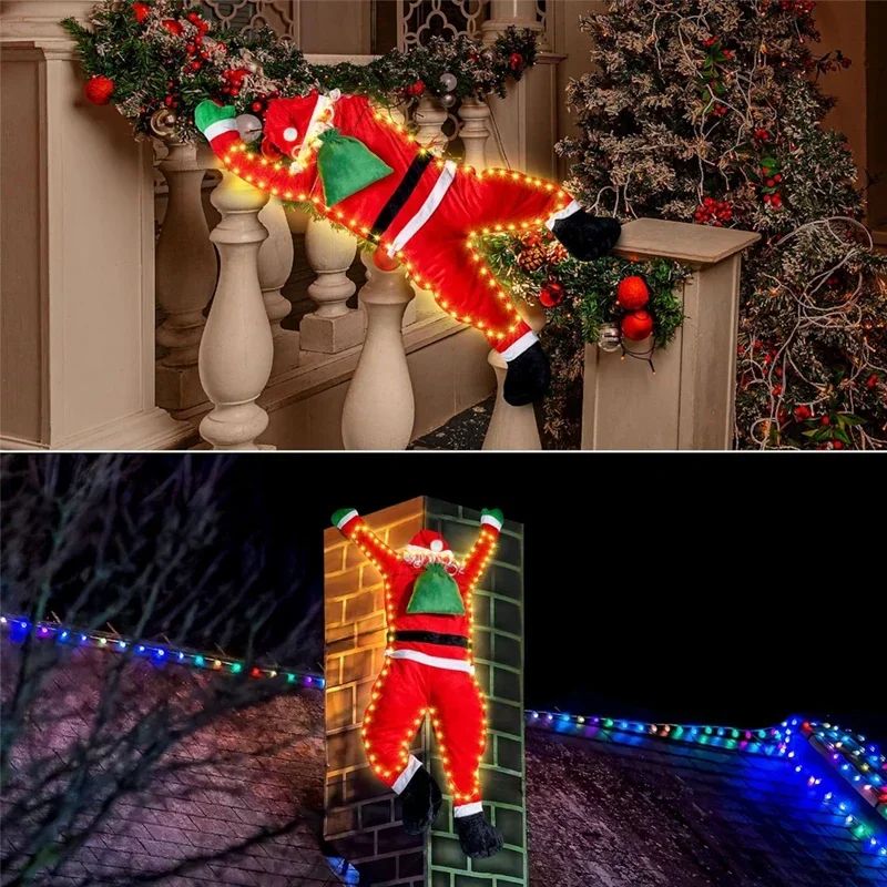 Santa Claus Climbing Wall Climb the wall/climb the window/climb the car/climb the door roof balcony garden Christmas outfit