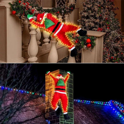 Santa Claus Climbing Wall Climb the wall/climb the window/climb the car/climb the door roof balcony garden Christmas outfit