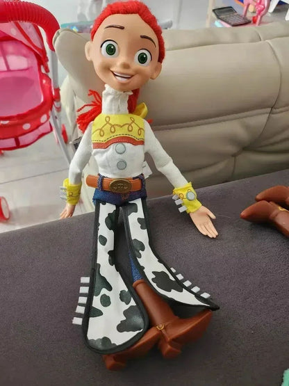40cm Anime Disney Toy Story 4 Figures Talking Woody Buzz Jessie Rex Action Figurines Decor Model Collection Xmas Gifts