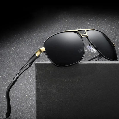 Men Night Vision Polarized Photochromic Sunglasses Aviator Style Yellow Color Change Lenses Driving Sun Glasses