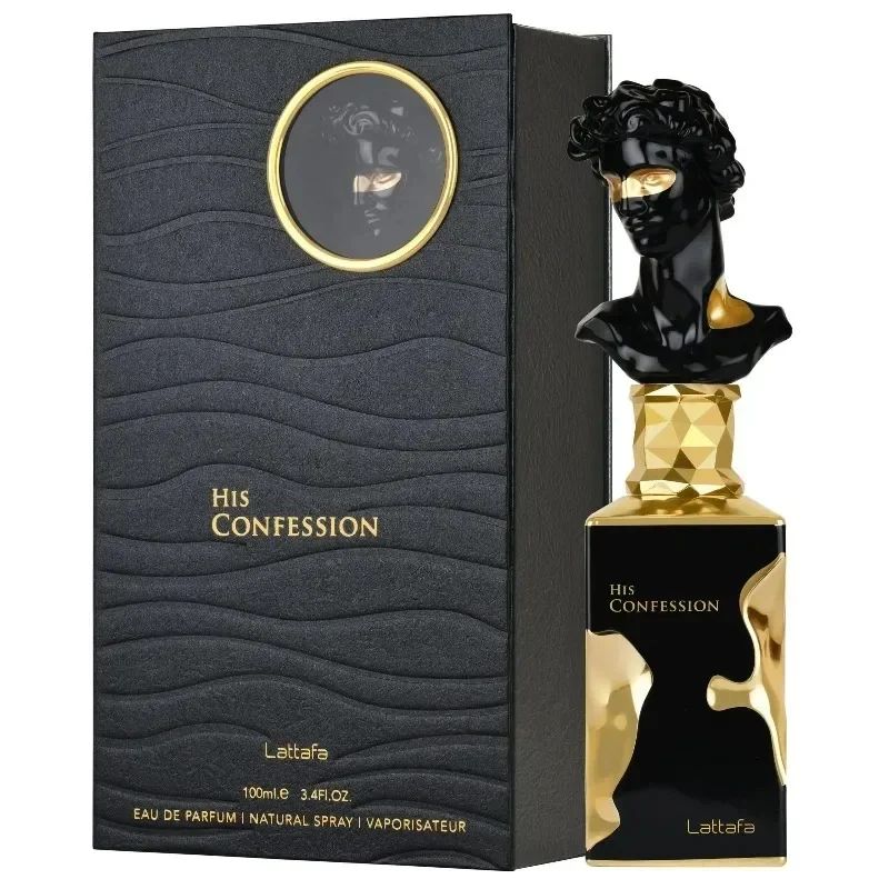 100ml Perfume Árabe Original Lattafa His Confession Eau de Parfum Spray Masculino La