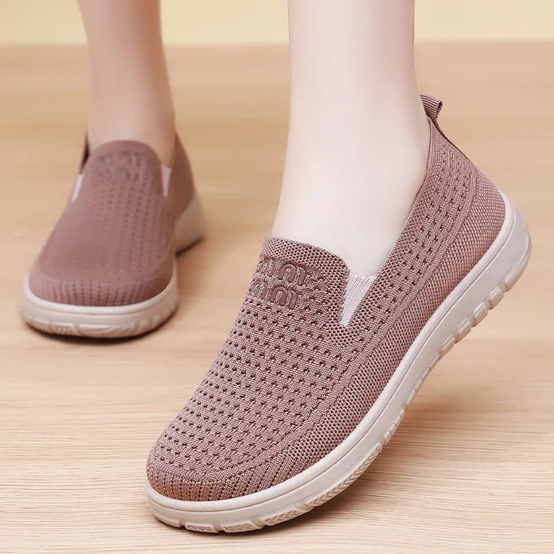 Women's Shoes Summer 2025 Breathable Single Shoes with Soft Sole Thick Sole Casual Cloth for Women Free Shippiing Shoes