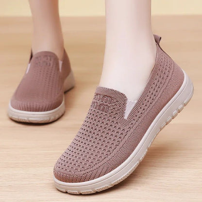 Women's Shoes Summer 2025 Breathable Single Shoes with Soft Sole Thick Sole Casual Cloth for Women Free Shippiing Shoes