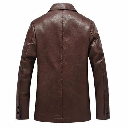 Men Leather Jacket Winter Classical Motorcycle Business Soft Leather Jackets Thick Moto Coats Casaco Masculino Plus Size 4XL