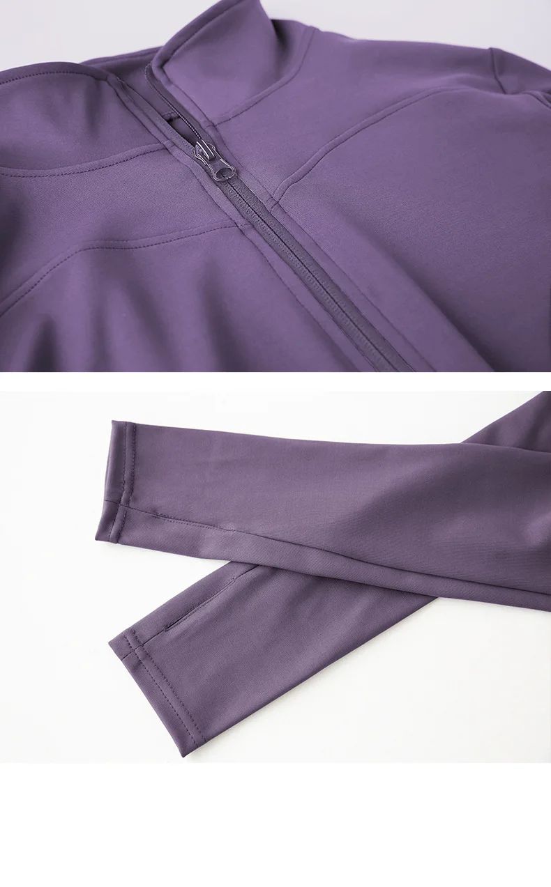 S-3XL New Style Workout Jacket Women Seamless Sports Outerwear Yoga Running Coat Stretchy Zip Up Gym Wear Slim Fit Breathable