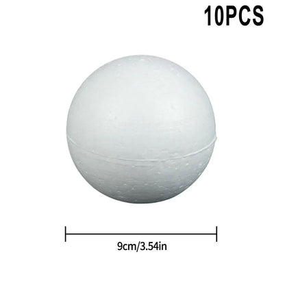 10pcs Solid Foam Ball Polystyrene Balls 50mm-100mm  Round DIY Accessory Handmade For Party Celebration Christmas Decoration