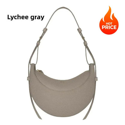 2025 New Style, High-Quality Textured Crescent Bag, Underarm Handbag, Single Shoulder Crossbody Bag