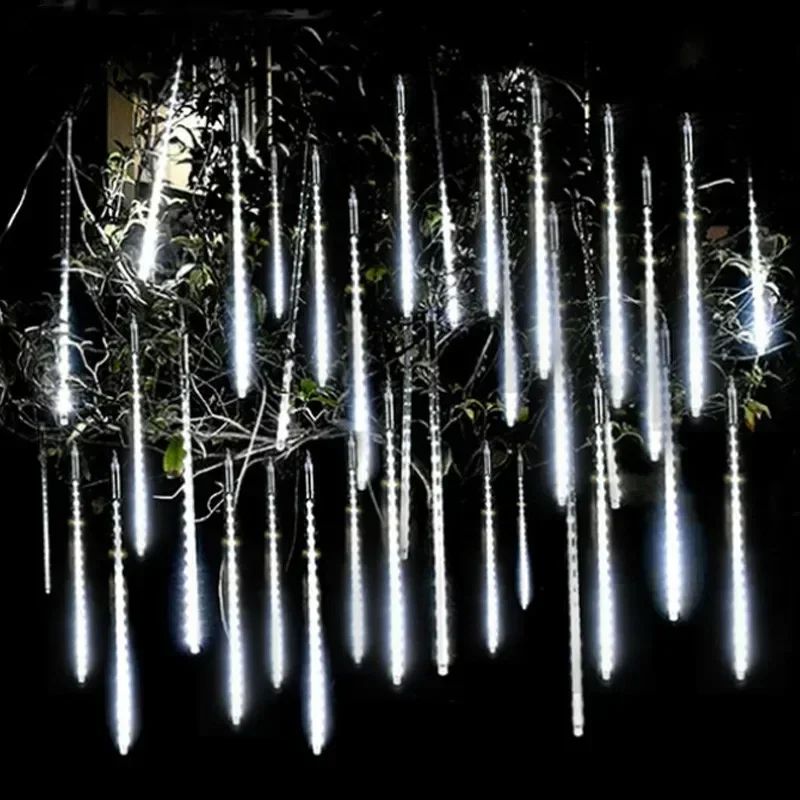EU/US Meteor Shower LED String Lights Christmas Tree Garden Decor Birthday Wedding Christmas Party Decoration Fairy Lights