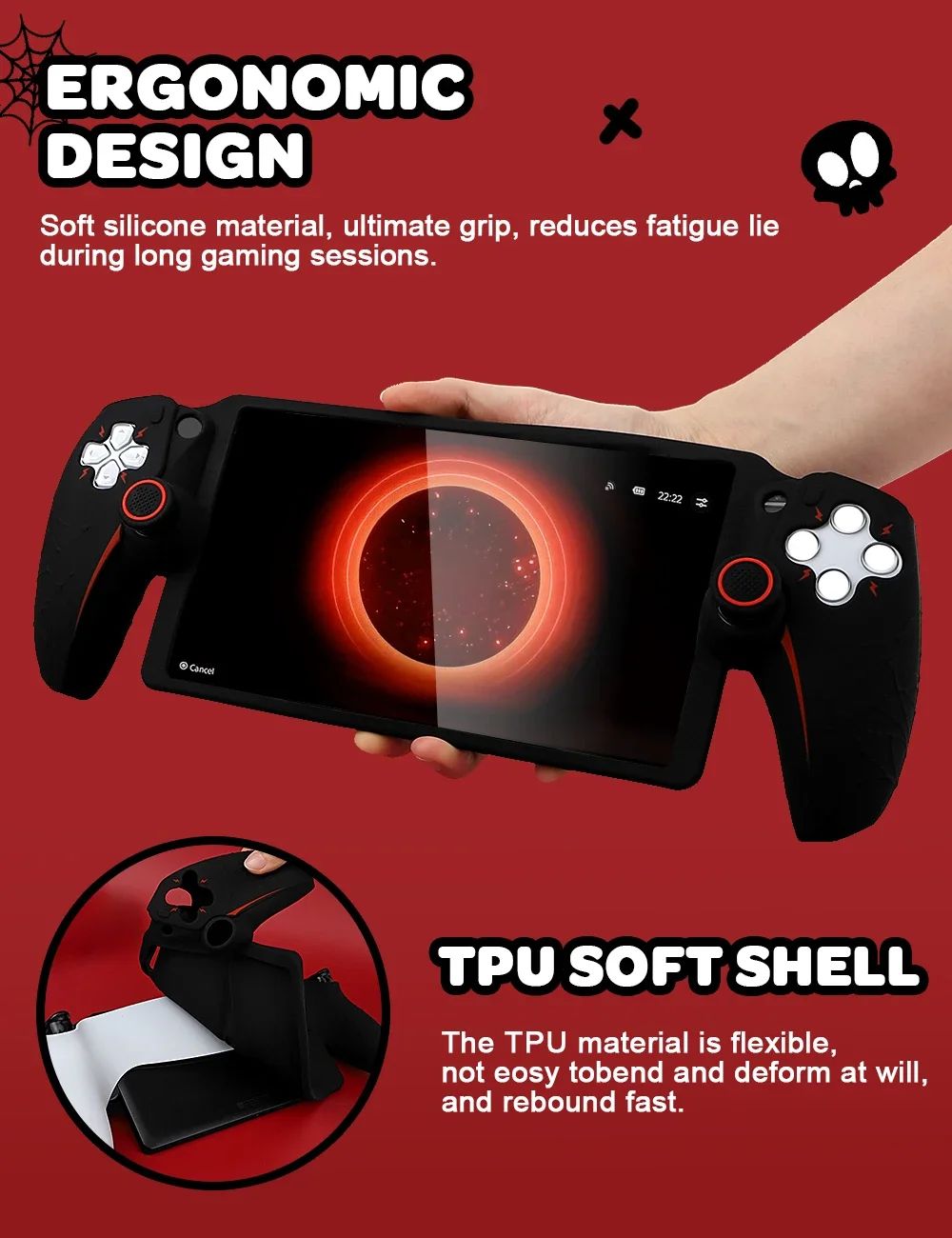 Replacement For PS 5 Portable PS5 Front Back Plates Case Limited Silicone Faceplate for PS Portal Shell Cover Accessories