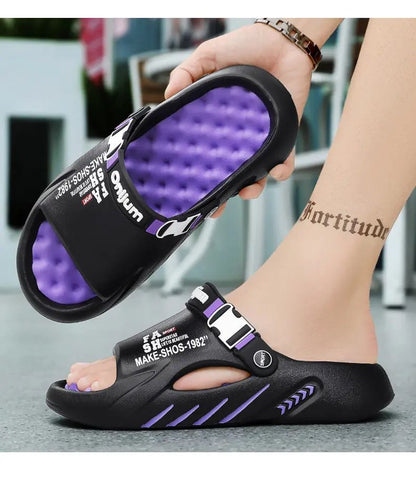 Flip Flops Male Massage Slippers Outdoor Sandals Beach Clogs Indoor Comfortable Soft Slides Men Casual Shoes Women Home Slippers