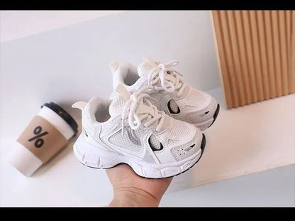 Children Tennis Shoes Versatile Non-slip White Sneakers for Kids Girls Fashion Causal Breathable Toddlers Boys Sports Shoes Hot