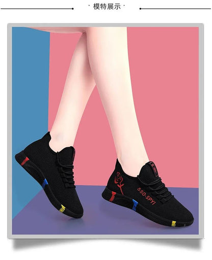 Tenis Feminino 2025 Women Vulcanized Shoes Air Mesh Light Soft Sneakers Female Flats Platform Lace Up Casual Shoes Basket Femme