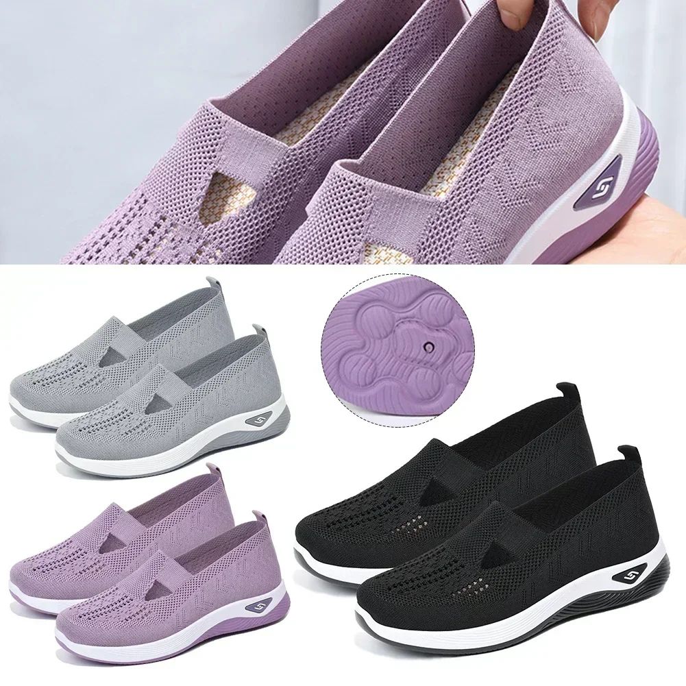 Women's Shoes 2025 Spring New Middle aged and Elderly Mom Shoes Soft soled Breathable Women's Casual ShoesSports Shoes