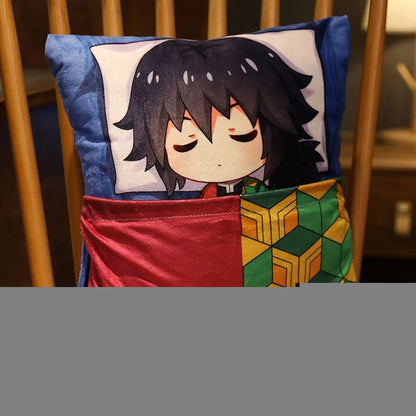 Demon Slayer Plush Stuffed Pillows Kimetsu No Yaiba Dakimakura Cute Anime Throw Pillow Kawaii Doll Tanjirou Nezuko Body Cushion