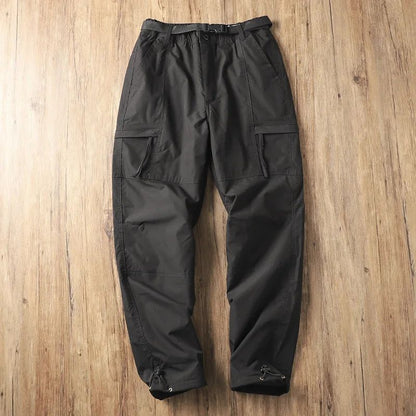 Calças Masculinas de Caminhada ao Ar Livre em Fleece Engrossado Corta-Vento Impermeável Soft Shell Reta Calças de Trabalho Resistentes ao Frio e Quentes