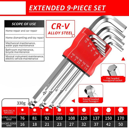 Allen Key Set?Allen Hex Wrench Screwdriver Set With Sleev Universal Torque Long Metric,for Motorcycles, Bicycles