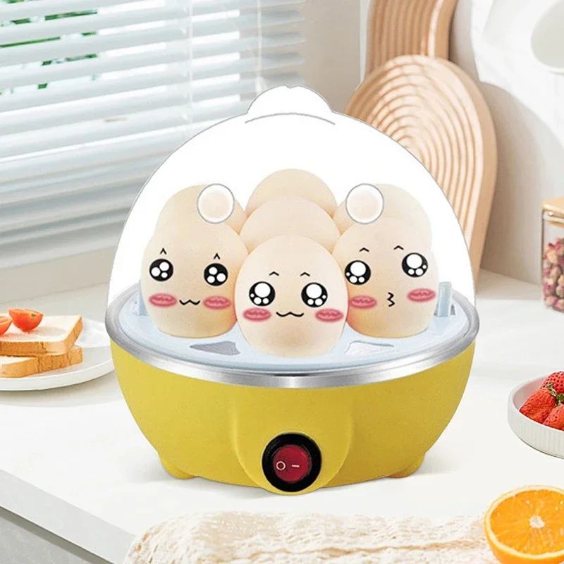 Panela Elétrica Multifuncional de Ovos, Camada Única, Mini Vaporizador, Máquina de Cozinhar Café da Manhã, Utensílio de Cozinha para Café da Manhã