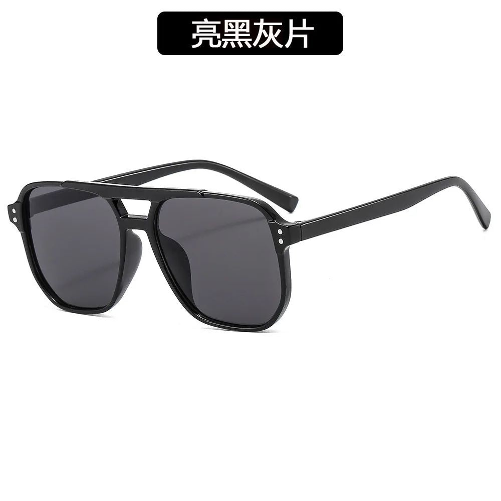 Vintage Men Women Big Sunglasses Men Square Shades Brand Designer Unisex Sun Glasses Black Lense Male Female Sunglasses UV400