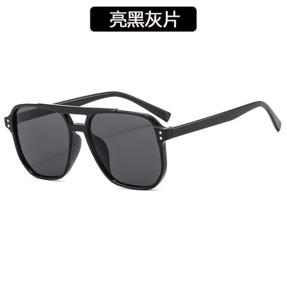 Vintage Men Women Big Sunglasses Men Square Shades Brand Designer Unisex Sun Glasses Black Lense Male Female Sunglasses UV400