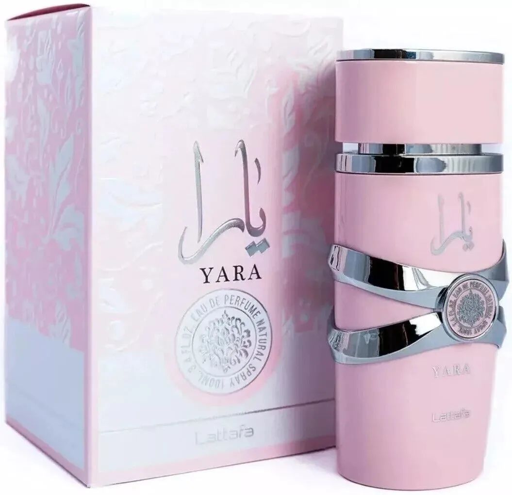 Lattafa Yara Candy Eau de Parfum EDP Spray para Mulheres 3.4 oz/100 ml Rosa Yara, Yara Moi, Yara Tous, Yara Candy, Asad, Asad Zanzibar