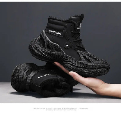 2025 Men's new breathable mesh trendy elastic band slip-on casual thick-soled sports shoes