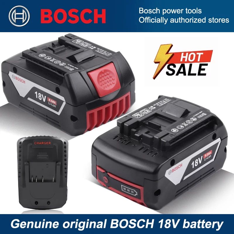 ?Bateria Bosch 100% original de 18V, baterias sobressalentes de 18V e 6000mAh, sistema profissional sem fio, ferramenta BAT609 BAT618 GBA18V80