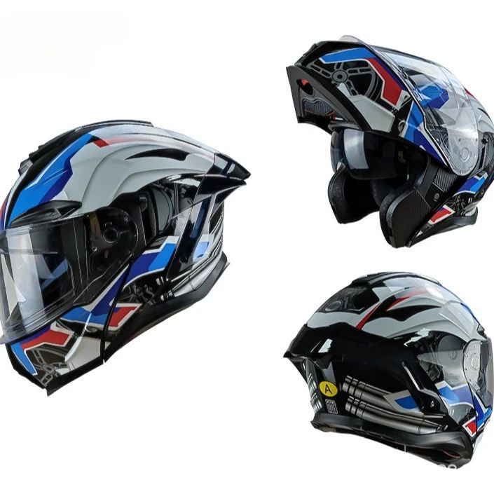 Capacete Articulado de Moto com Bluetooth Lente Dupla Off-road Capacete de Corrida Cascos para Moto Capacete de Moto Aprovado pelo DOT Para BMW