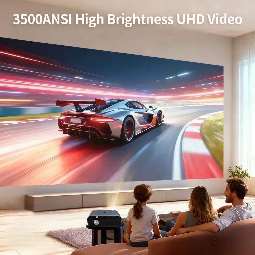 Novo projetor 4K UHD 3500 ANSI Google TV home theater projetor TOF 1080P Android WiFi 2.4+5G foco automático vídeo Projetor quente
