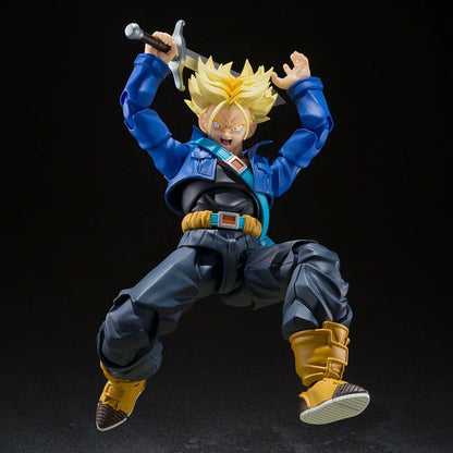 Anime Dragon Ball Z Figures Shf Super Saiyan Trunks Action Figure Collection Model 15cm Future Boy Torankusu Movable Toys Gifts