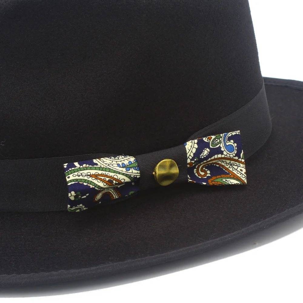 Men Women Fedora Hats Casual Vintage Autumn Winter Caps Bowknot Jazz Designed Outdoor Britain Derby Luxury Hat  Trilby Caps